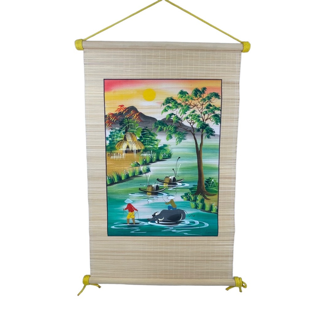 Asian Bamboo‎ Scroll Wall Decor